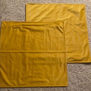 20x20 velvet mustard pillow covers with zipper